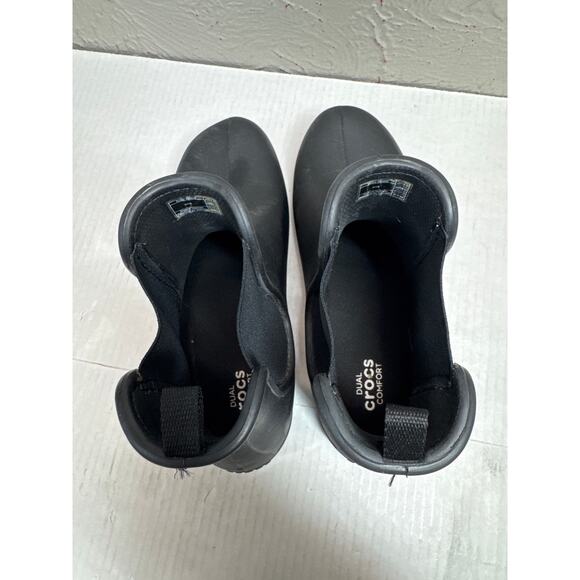 Crocs Freesail Chelsea Waterproof Boots Womens Black Dual Comfort 204630 Size 10 - Picture 5 of 6